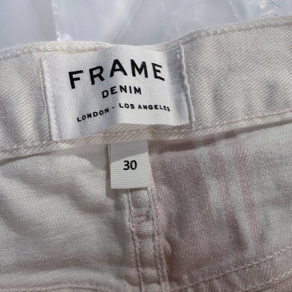 Frame Denim Red Striped Bandage Jean mini Skirt size 30 or 10 - Picture 7 of 8